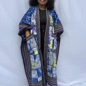 Ewà Kimono – Blue & Purple Harmony