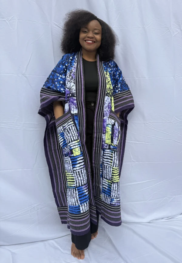 Ewà Kimono – Blue & Purple Harmony