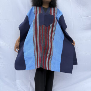 Aníké Asọ̀oke Poncho– Indigo Sky Edition