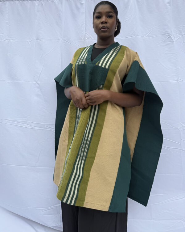 Aníké Asọ̀oke Poncho– Forest Green Edition