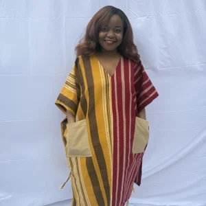 Adùn Asọ̀-Oke Boubou - Gold and Wine Bloom