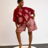 Jola adebimipe Amara Adire set Red